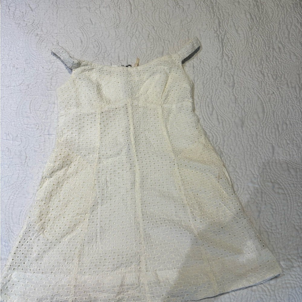 Free People Cream Textured Dress